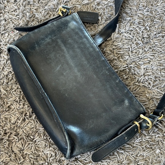 COACH Vintage Classic Black Leather Shoulder Bag / Crossbody Black - Picture 16 of 16